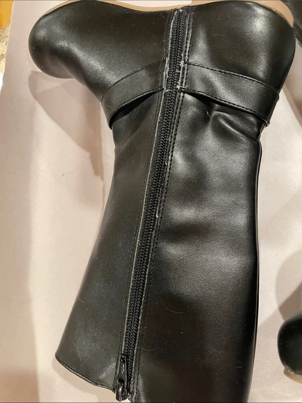 Gymboree Black Girls Tall Faux-Leather Boots with Side Bow